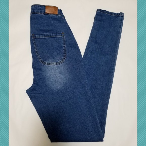 Boom Boom Medium Wash High Waisted Skinny Jeans - Picture 1 of 6